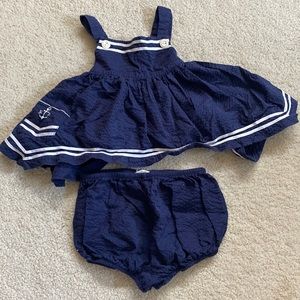 Baby girl Ralph Lauren top and bottom set 9 months